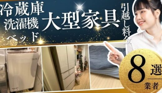 冷蔵庫や洗濯機ベッドの大型家具のみの引っ越し料金相場！おすすめの引越し業者8選